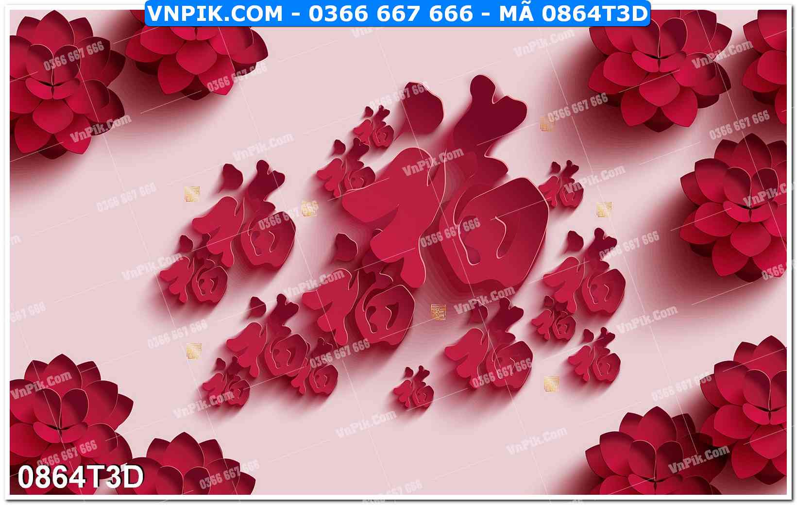 Trah Treo Tường – Tranh 3D Hiện Đại 0864T3D