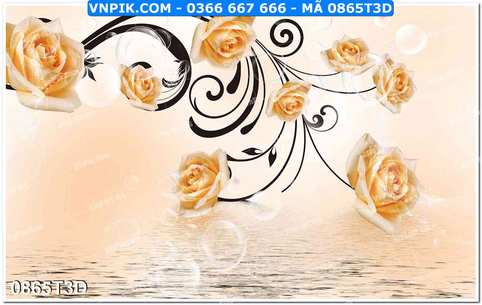 Trah Treo Tường – Tranh 3D Hiện Đại 0865T3D