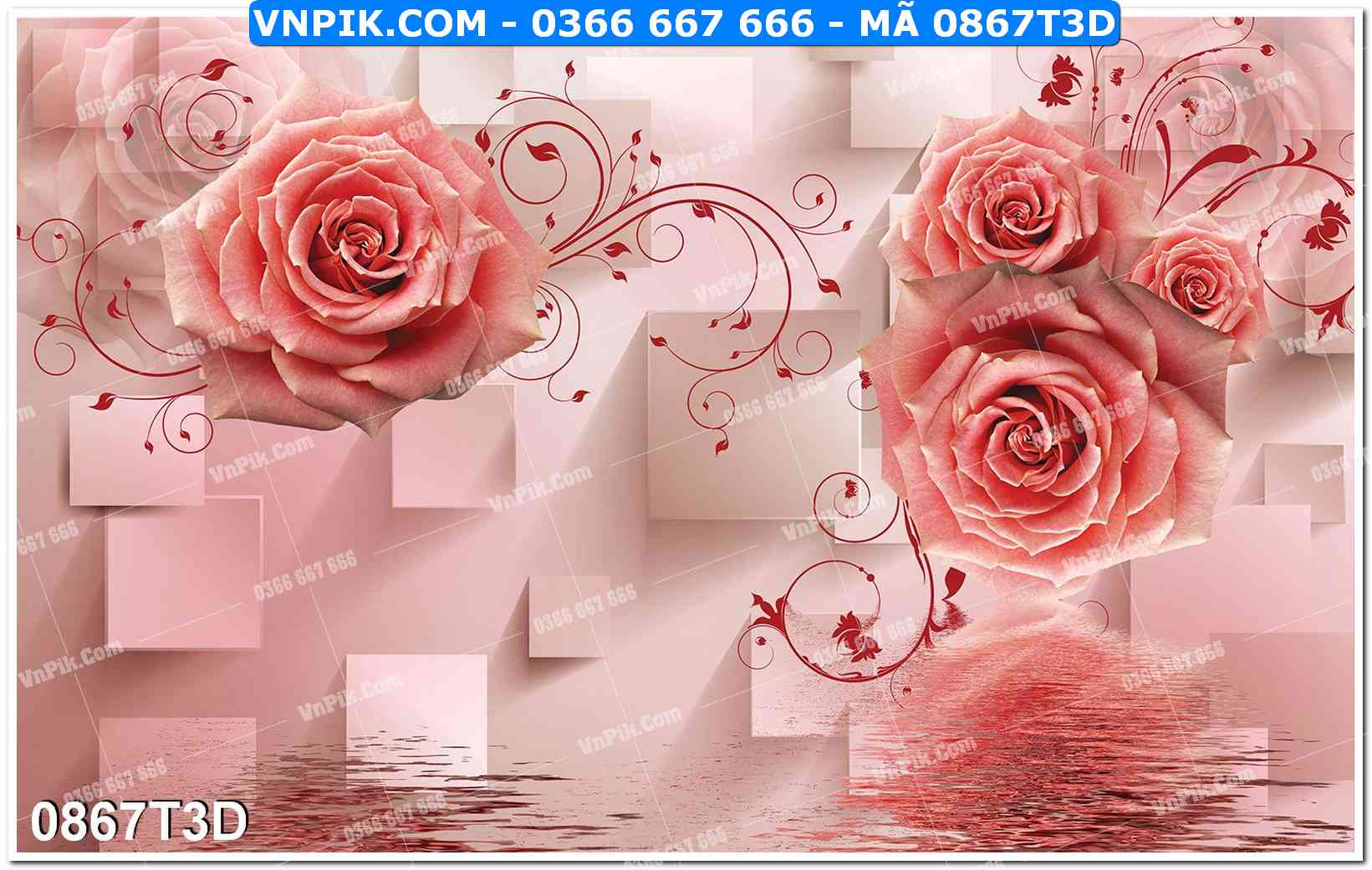 Trah Treo Tường – Tranh 3D Hiện Đại 0867T3D