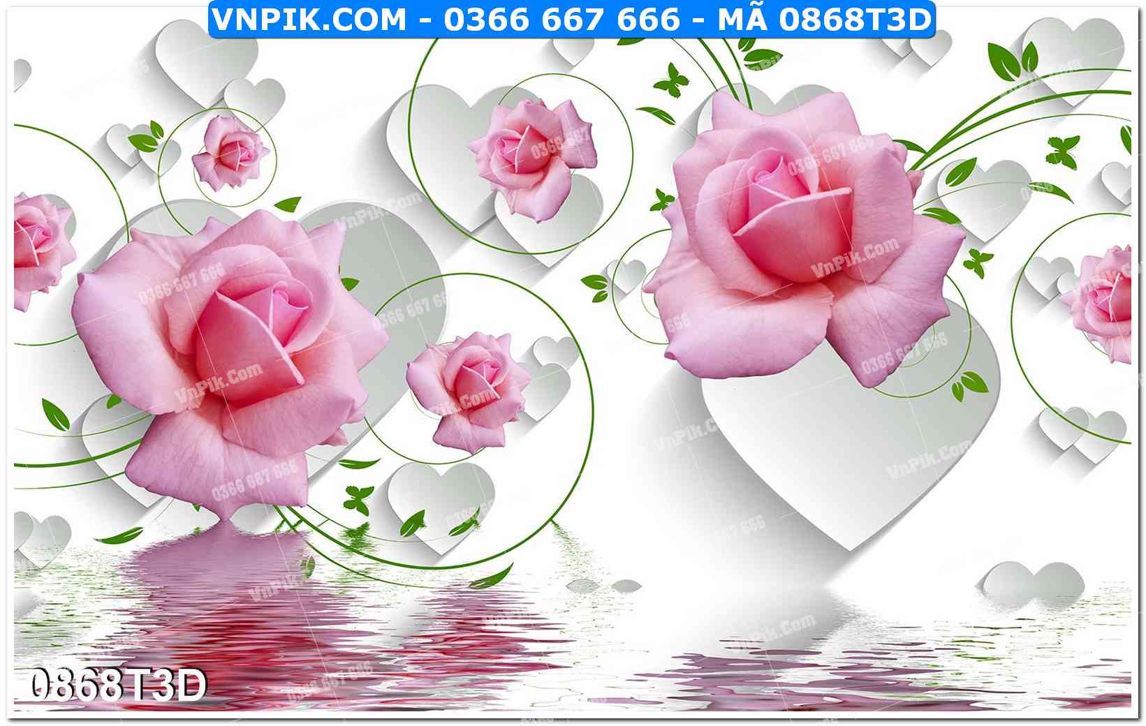 Trah Treo Tường – Tranh 3D Hiện Đại 0868T3D