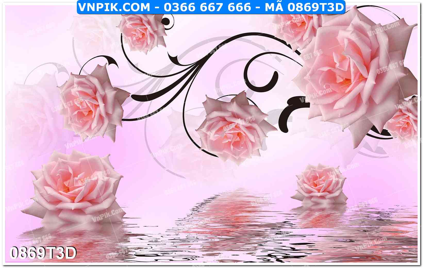 Trah Treo Tường – Tranh 3D Hiện Đại 0869T3D
