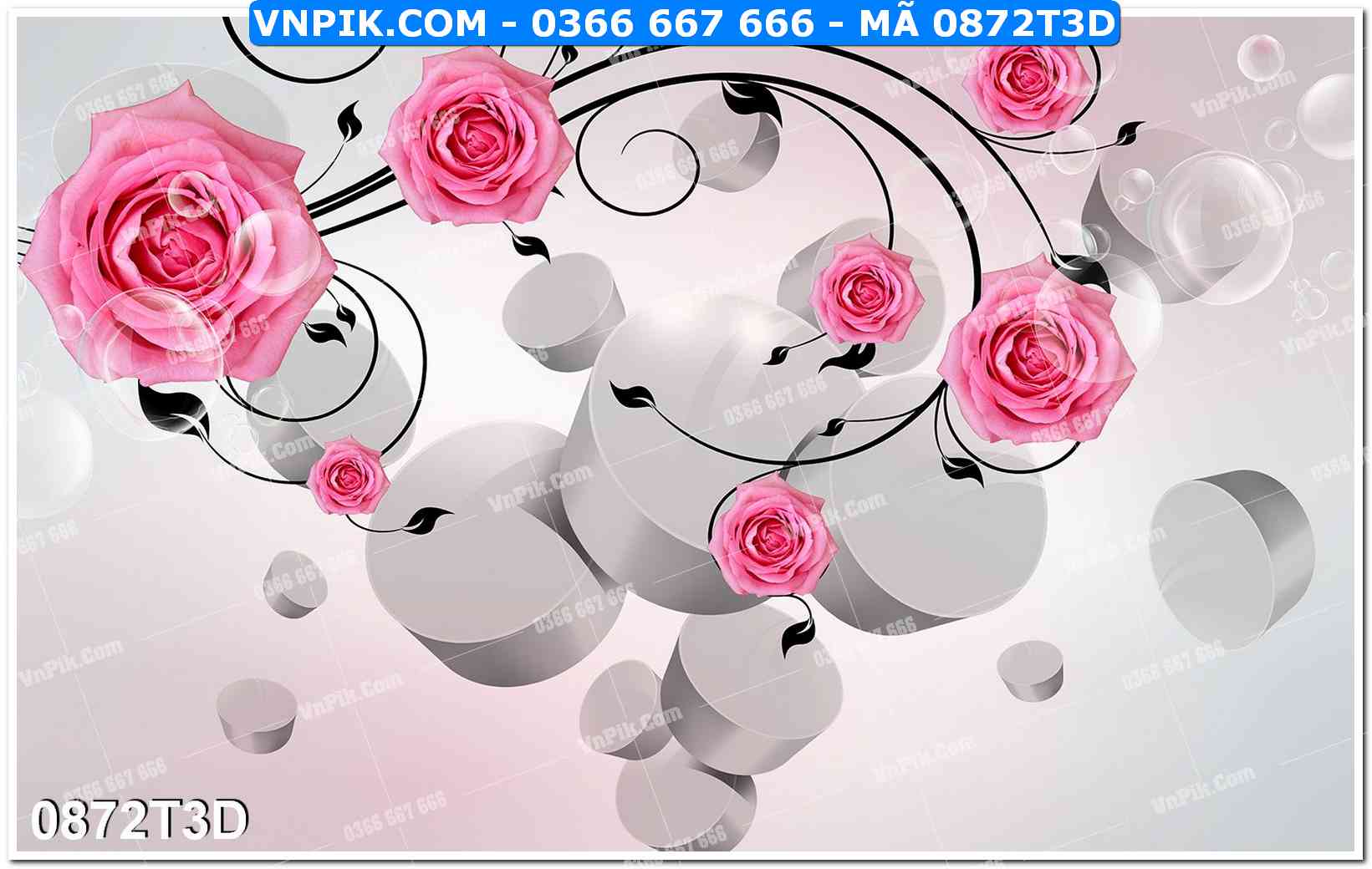 Trah Treo Tường – Tranh 3D Hiện Đại 0872T3D