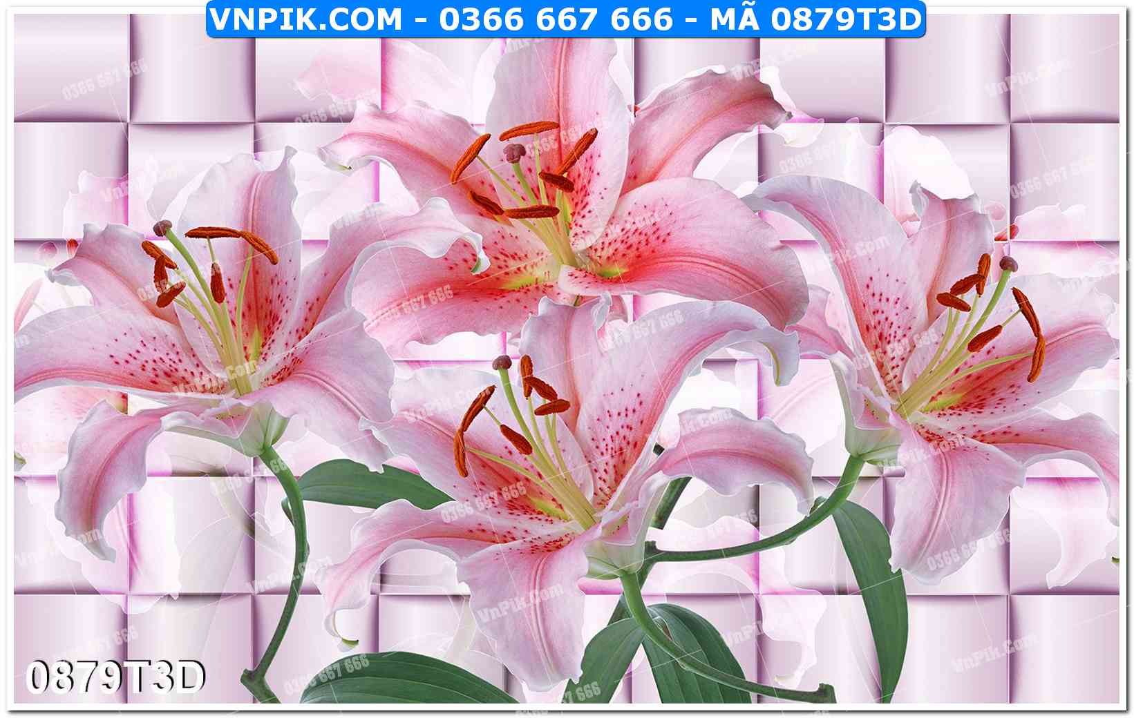 Trah Treo Tường – Tranh 3D Hiện Đại 0879T3D