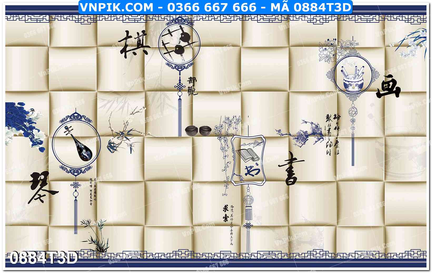 Trah Treo Tường – Tranh 3D Hiện Đại 0884T3D