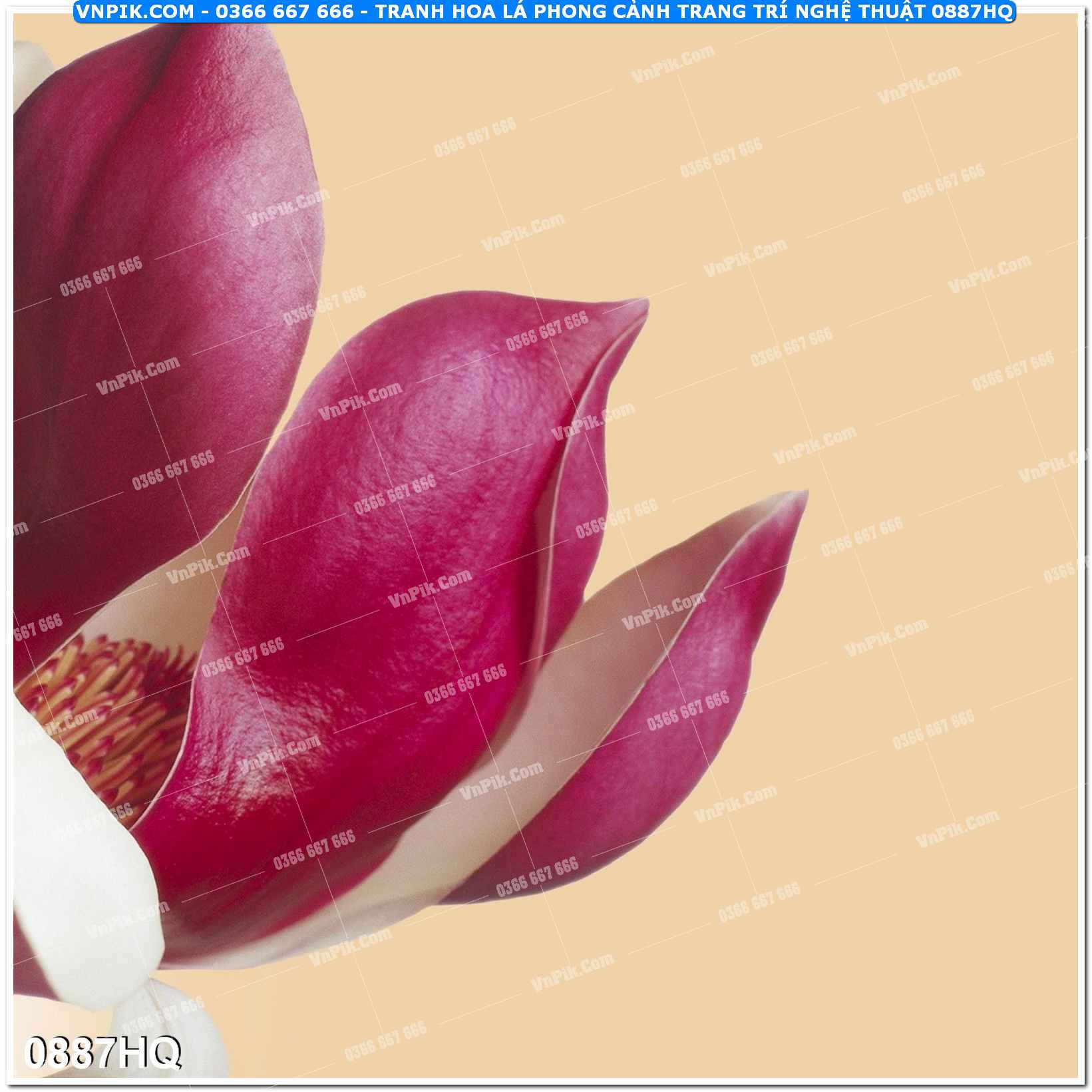 Tranh hoa lá phong cảnh trang trí nghệ thuật 0887HQ