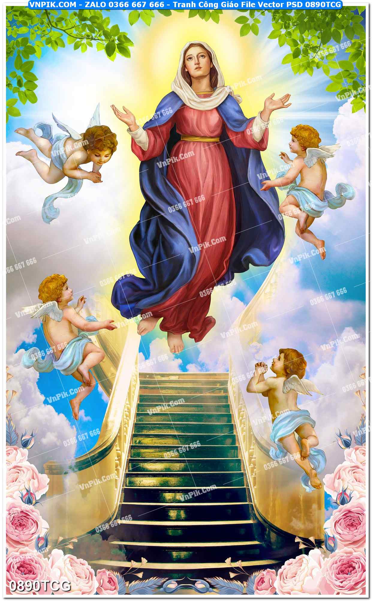 Tranh Công Giáo – Hình Công Giáo Treo Tường Đẹp File PSD 890TCG