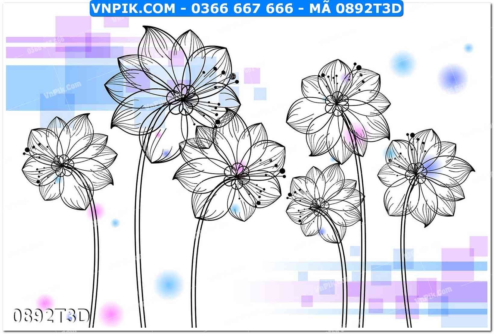 Trah Treo Tường – Tranh 3D Hiện Đại 0892T3D