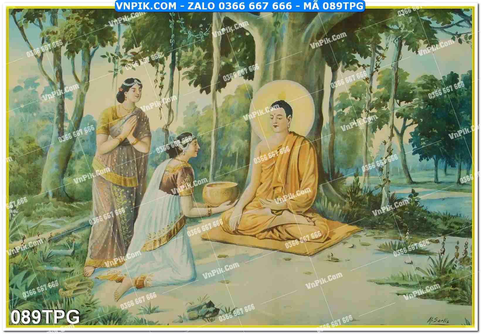 Tranh Phật Giáo Treo Tường – Tranh Bồ Tát Mã File  089TPG