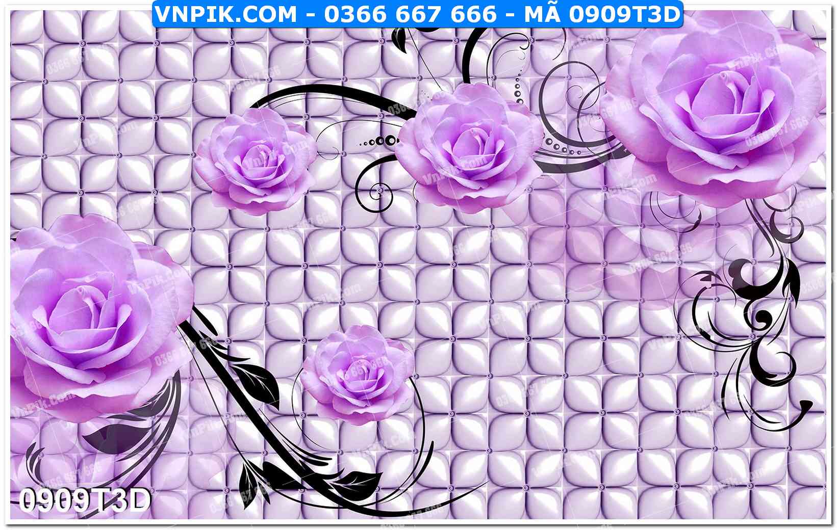 Trah Treo Tường – Tranh 3D Hiện Đại 0909T3D
