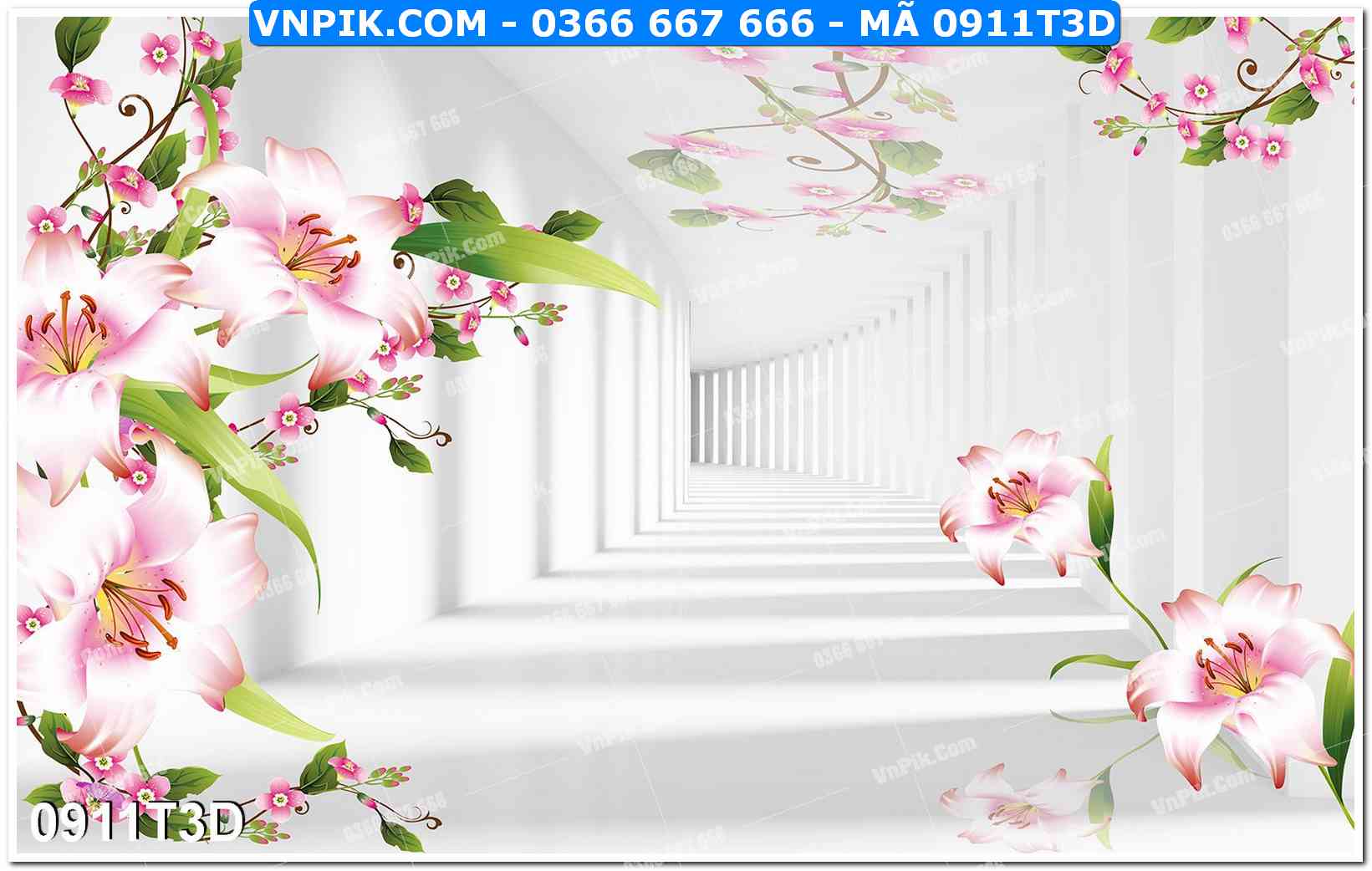 Trah Treo Tường – Tranh 3D Hiện Đại 0911T3D
