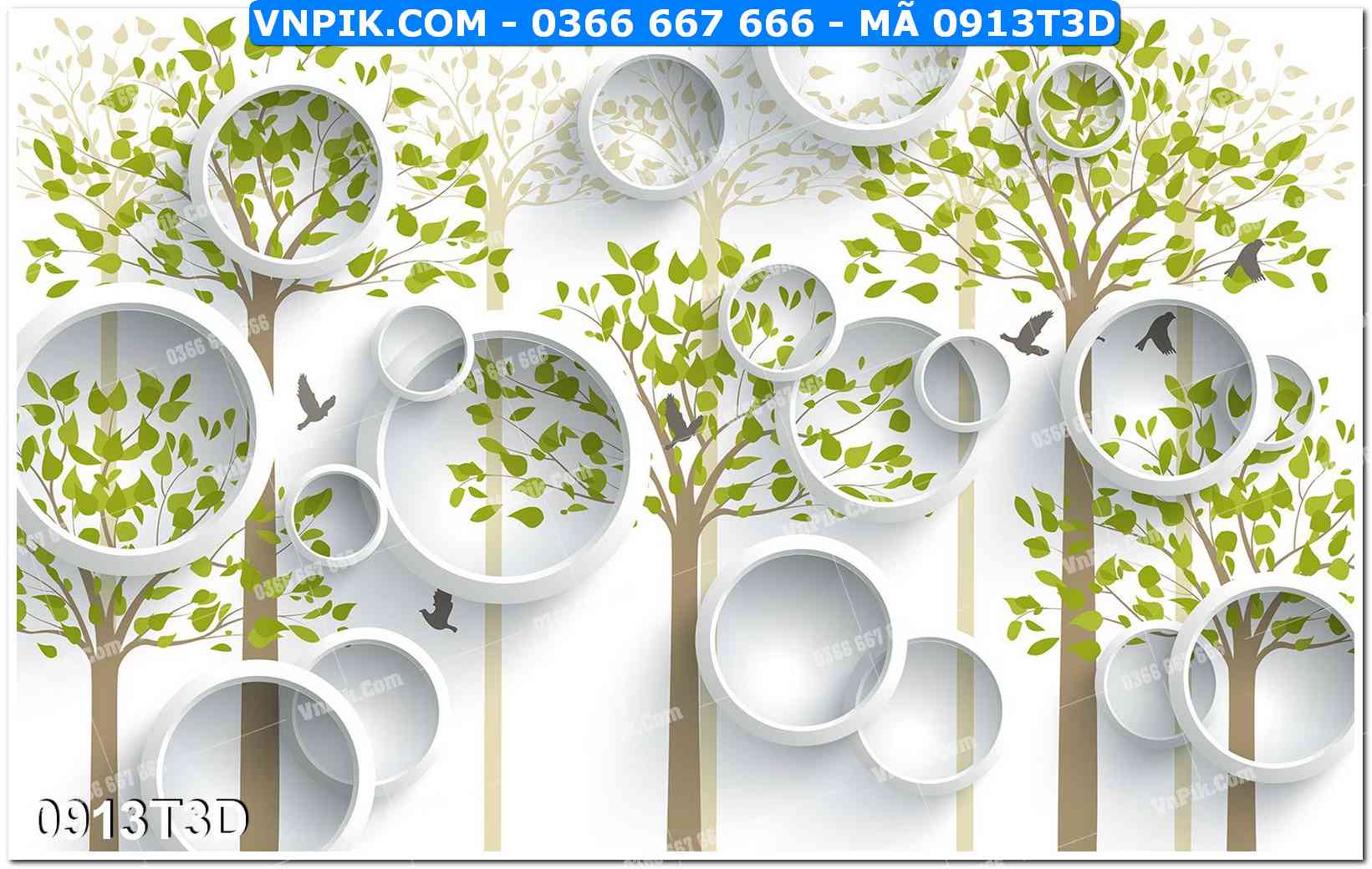 Trah Treo Tường – Tranh 3D Hiện Đại 0913T3D