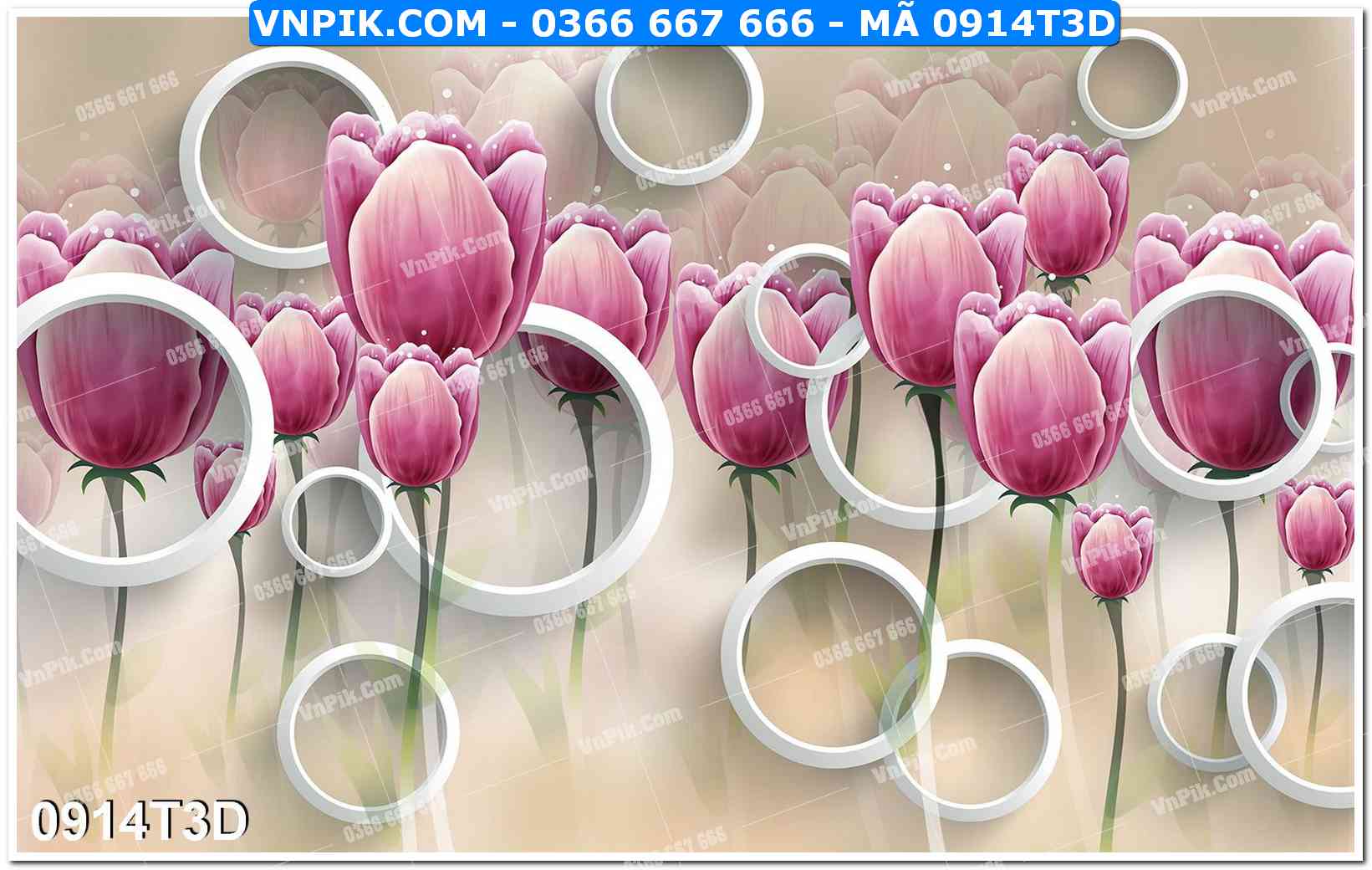 Trah Treo Tường – Tranh 3D Hiện Đại 0914T3D