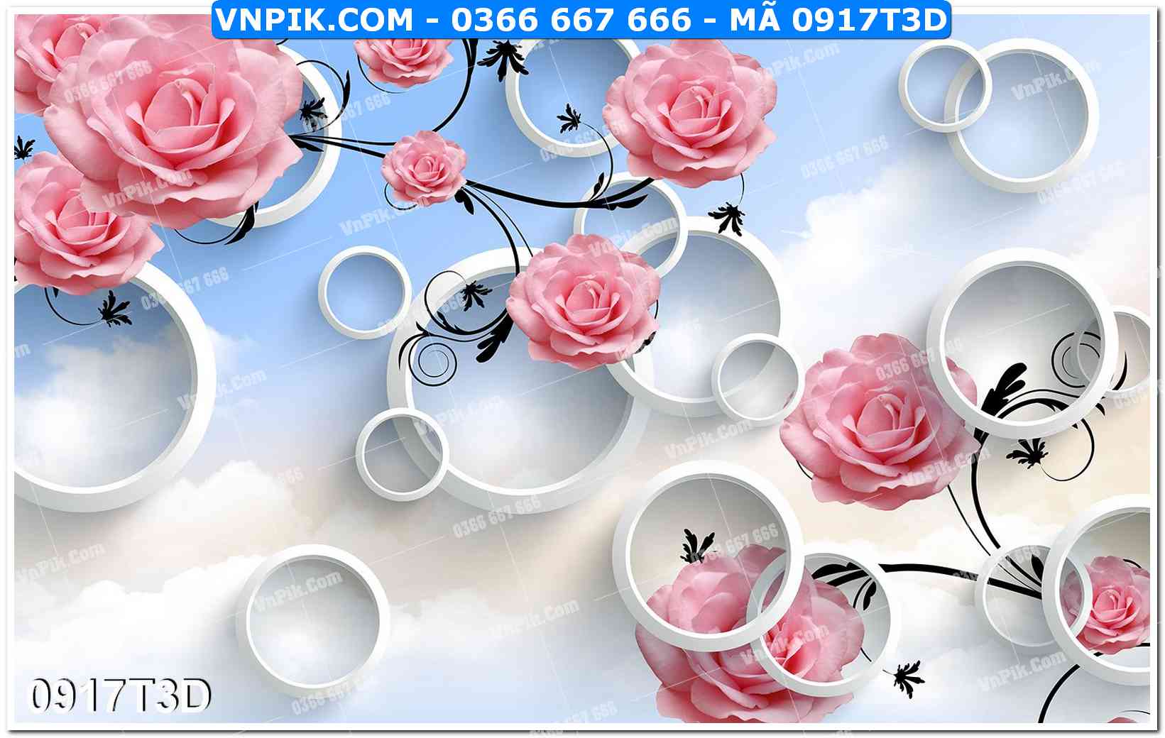 Trah Treo Tường – Tranh 3D Hiện Đại 0917T3D