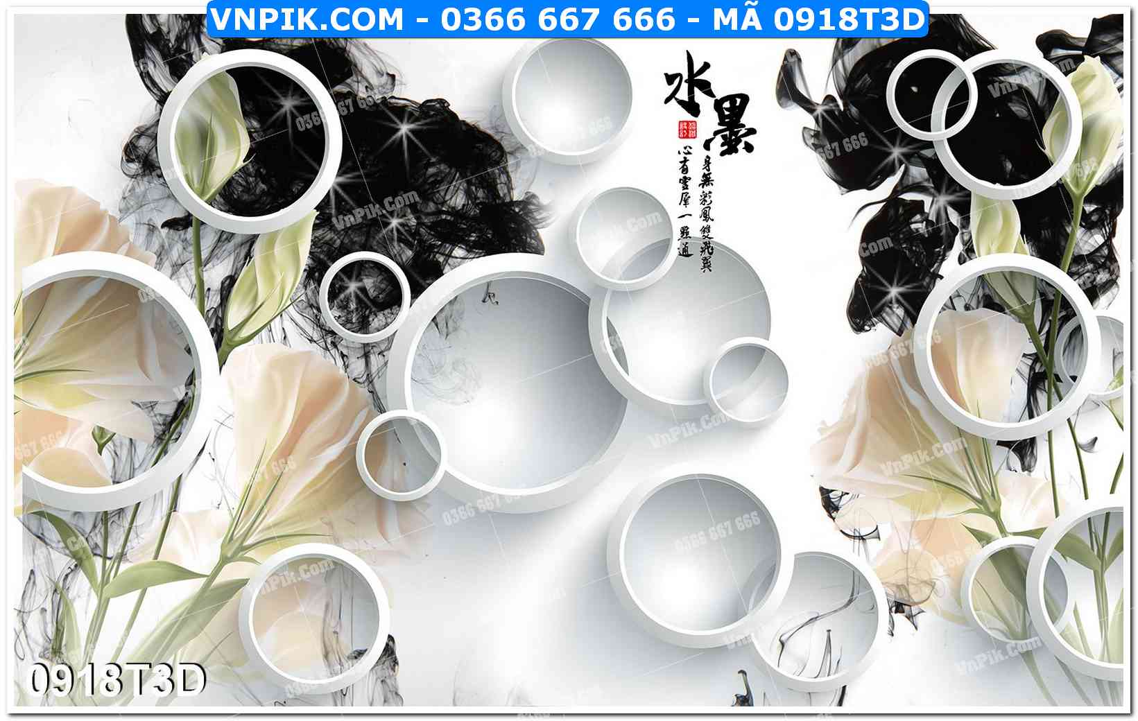 Trah Treo Tường – Tranh 3D Hiện Đại 0918T3D