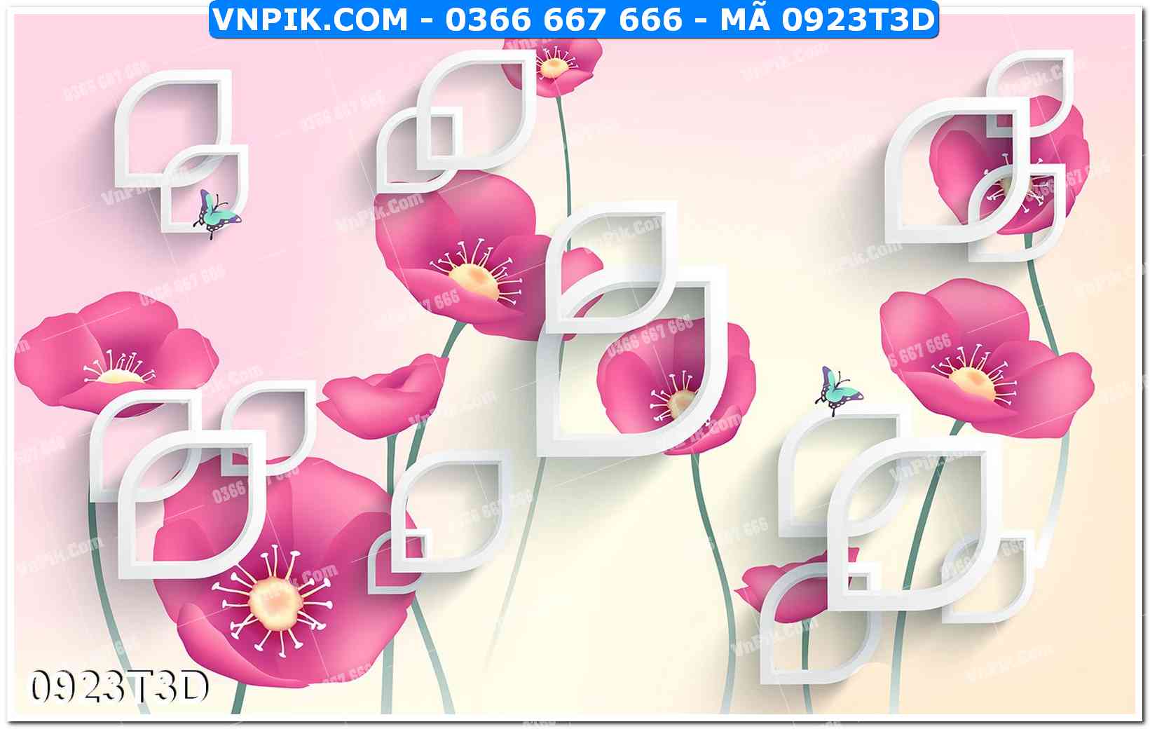 Trah Treo Tường – Tranh 3D Hiện Đại 0923T3D