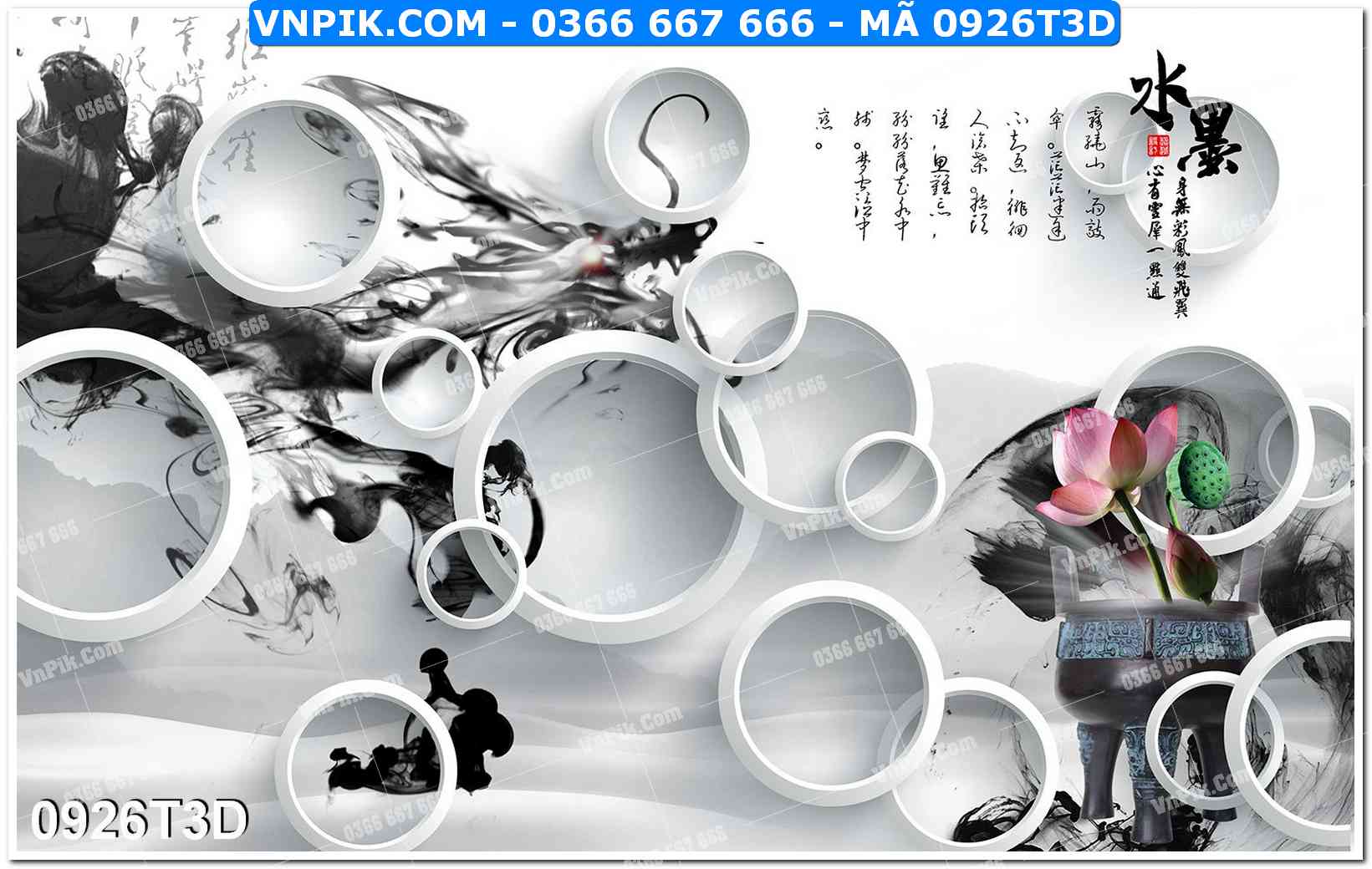 Trah Treo Tường – Tranh 3D Hiện Đại 0926T3D