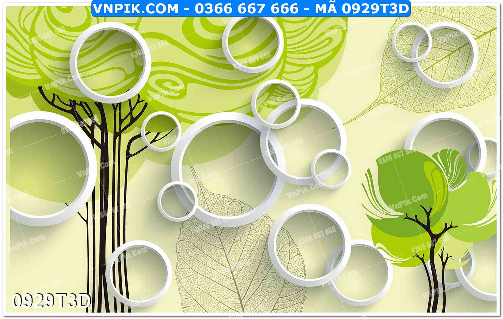 Trah Treo Tường – Tranh 3D Hiện Đại 0929T3D
