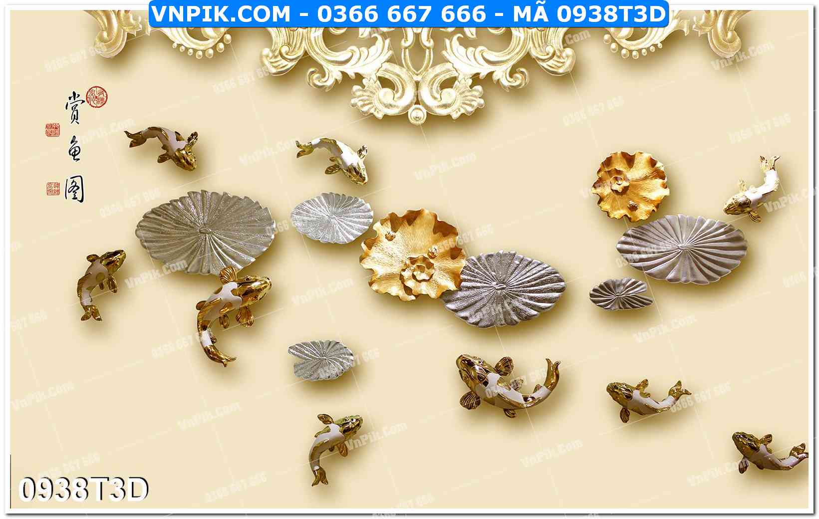 Trah Treo Tường – Tranh 3D Hiện Đại 0938T3D