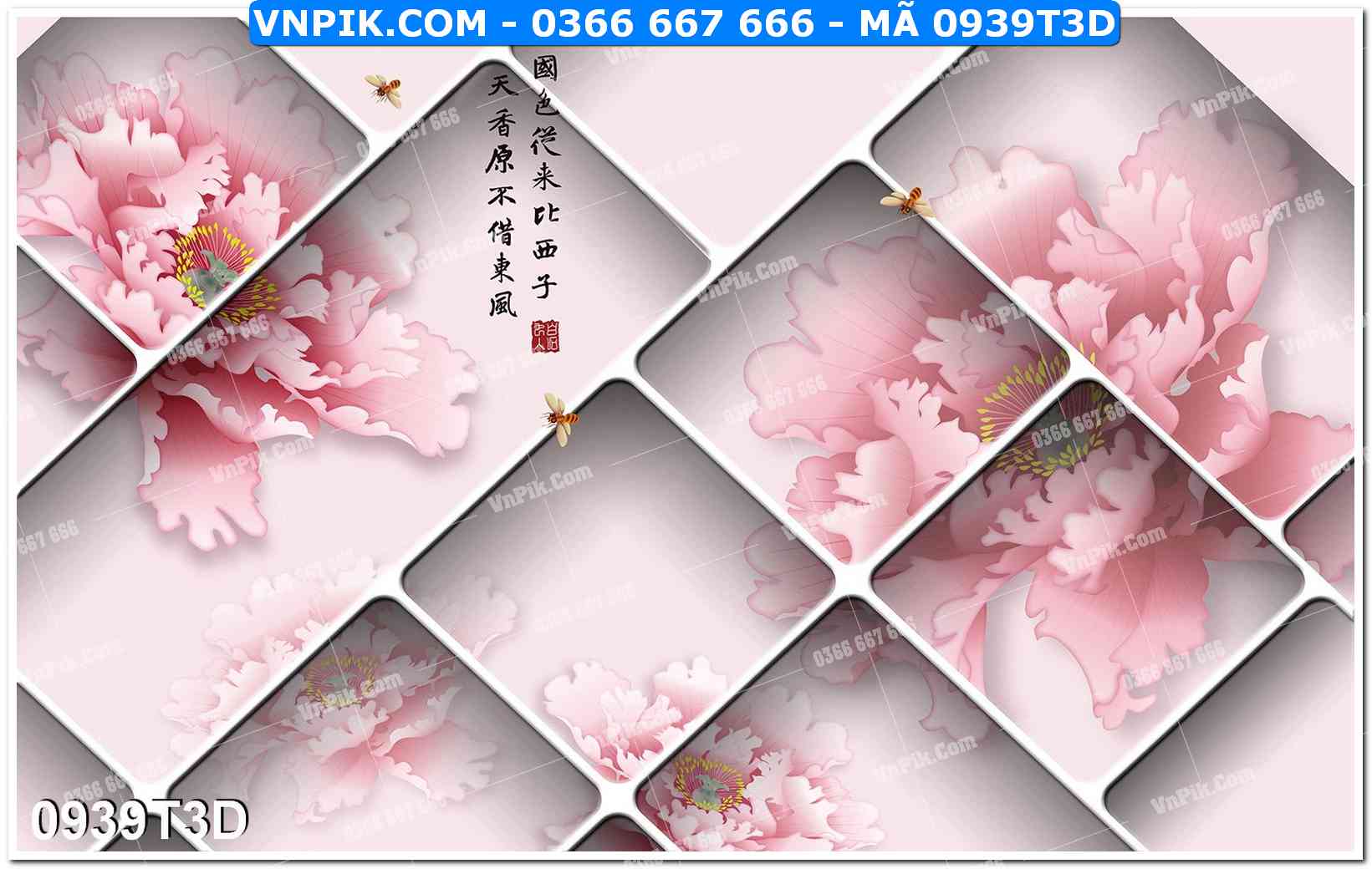 Trah Treo Tường – Tranh 3D Hiện Đại 0939T3D