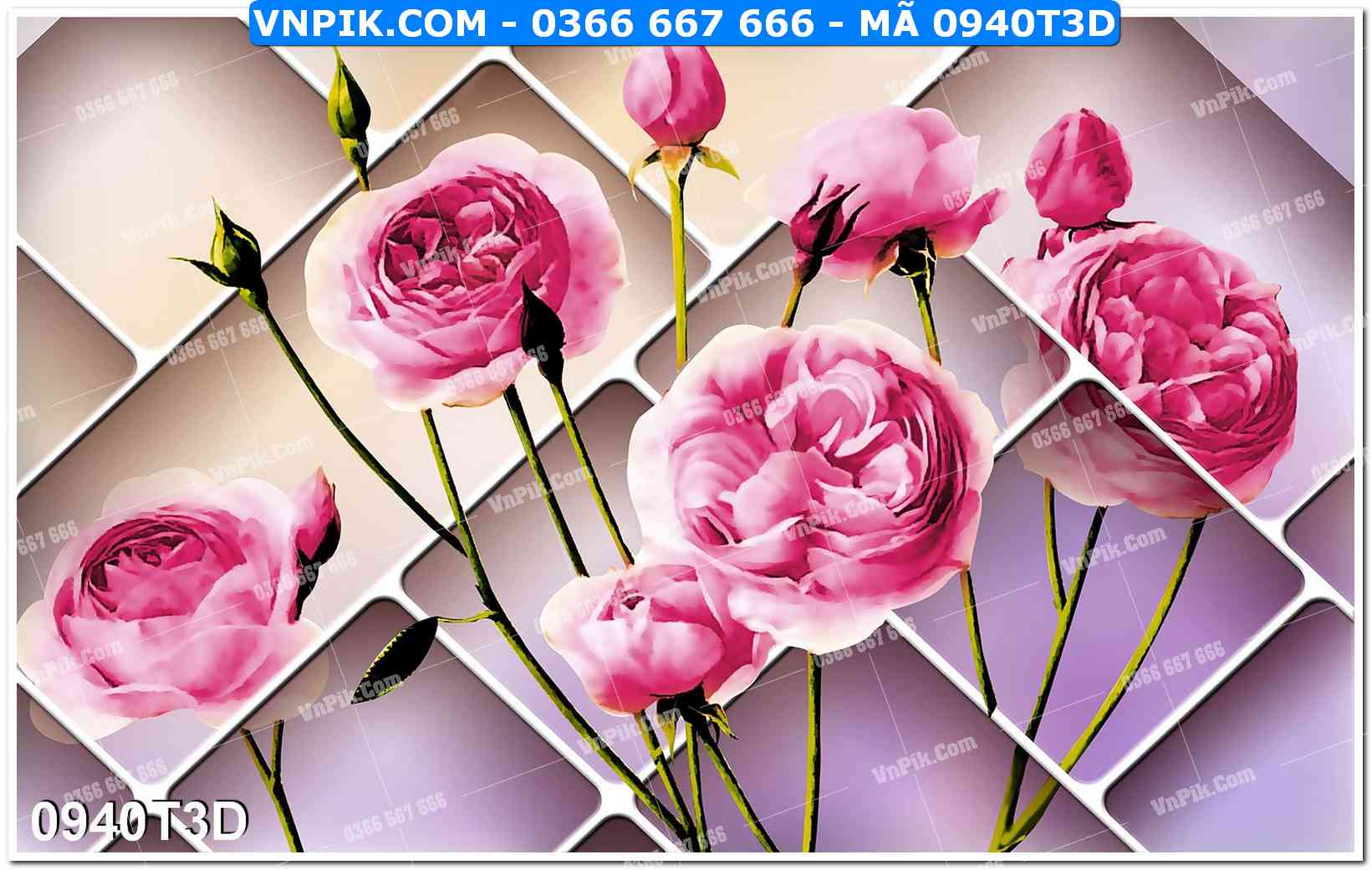 Trah Treo Tường – Tranh 3D Hiện Đại 0940T3D