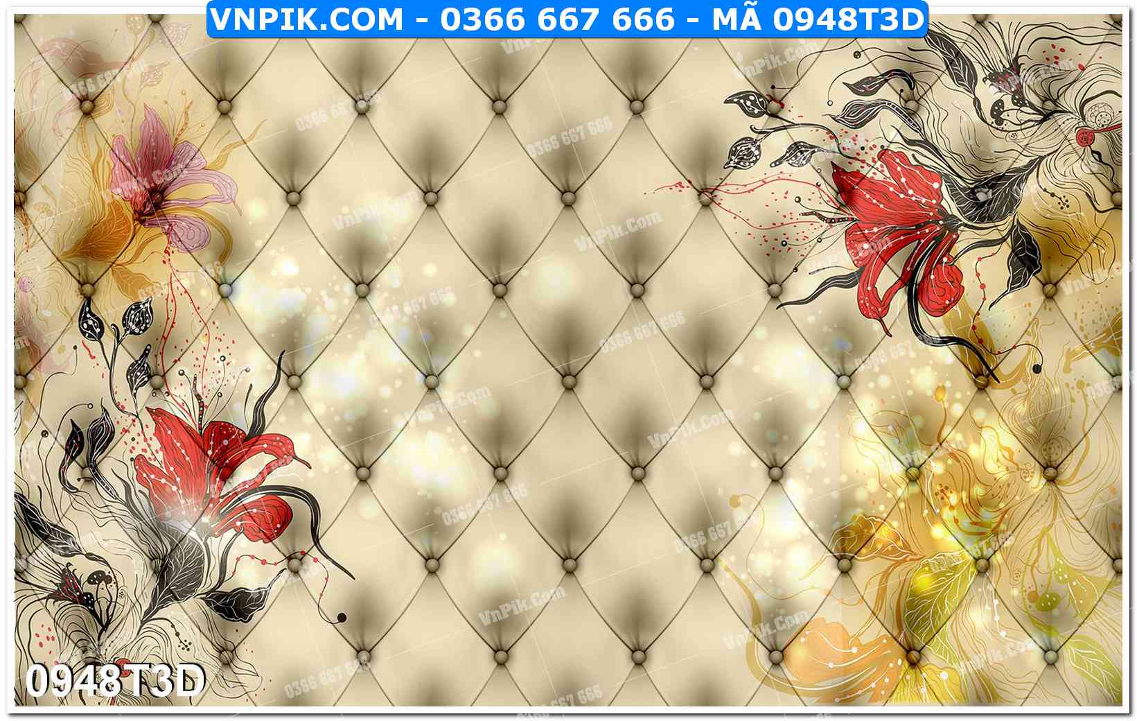 Trah Treo Tường – Tranh 3D Hiện Đại 0948T3D
