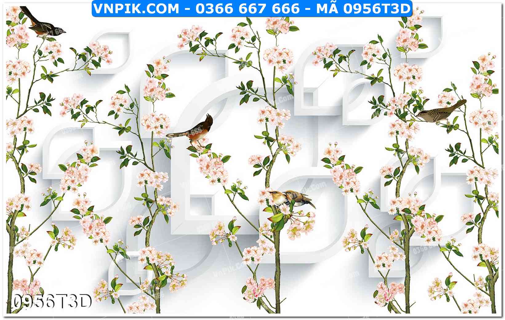 Trah Treo Tường – Tranh 3D Hiện Đại 0956T3D