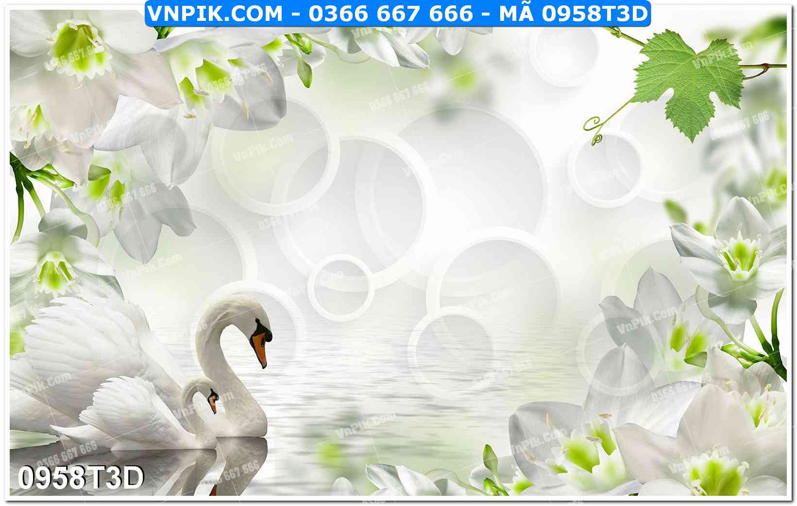 Trah Treo Tường – Tranh 3D Hiện Đại 0958T3D