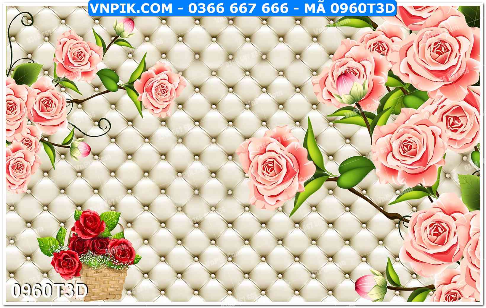 Trah Treo Tường – Tranh 3D Hiện Đại 0960T3D