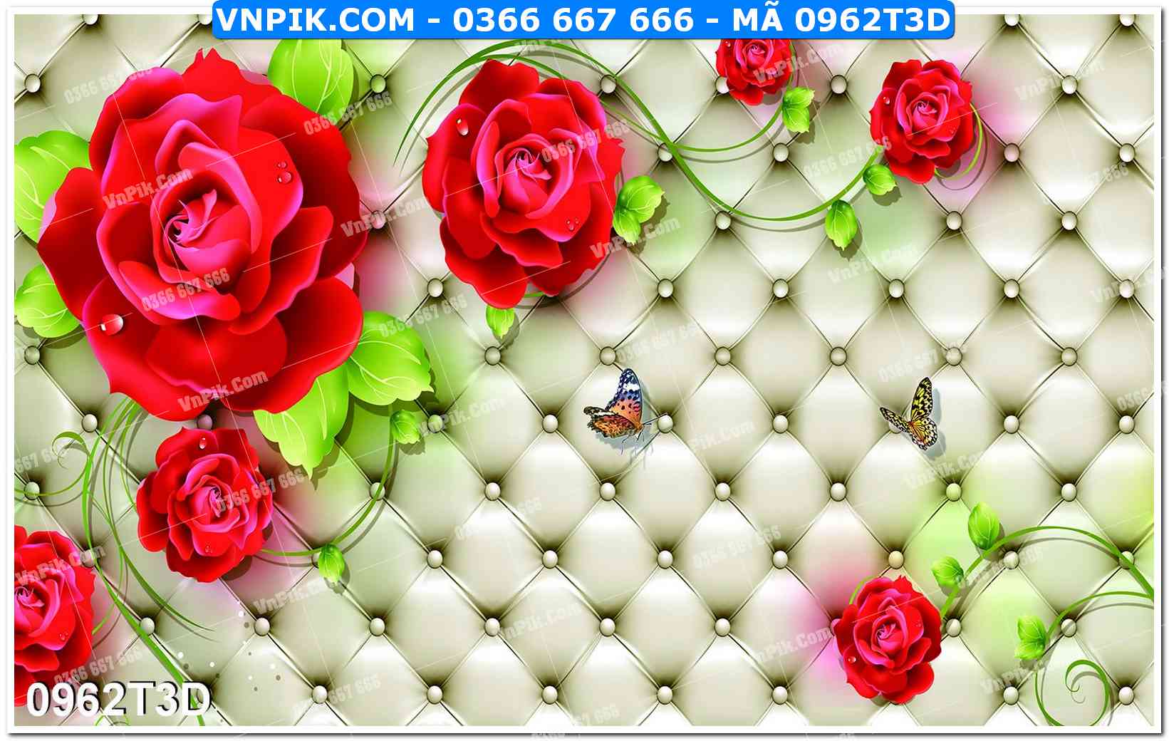 Trah Treo Tường – Tranh 3D Hiện Đại 0962T3D