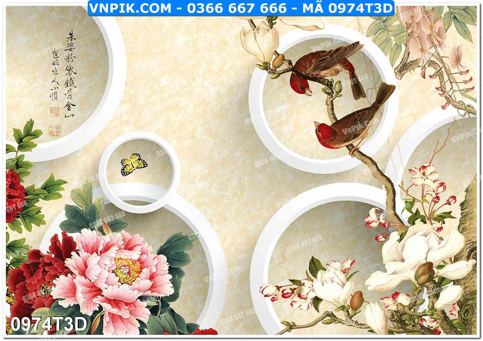 Trah Treo Tường – Tranh 3D Hiện Đại 0974T3D