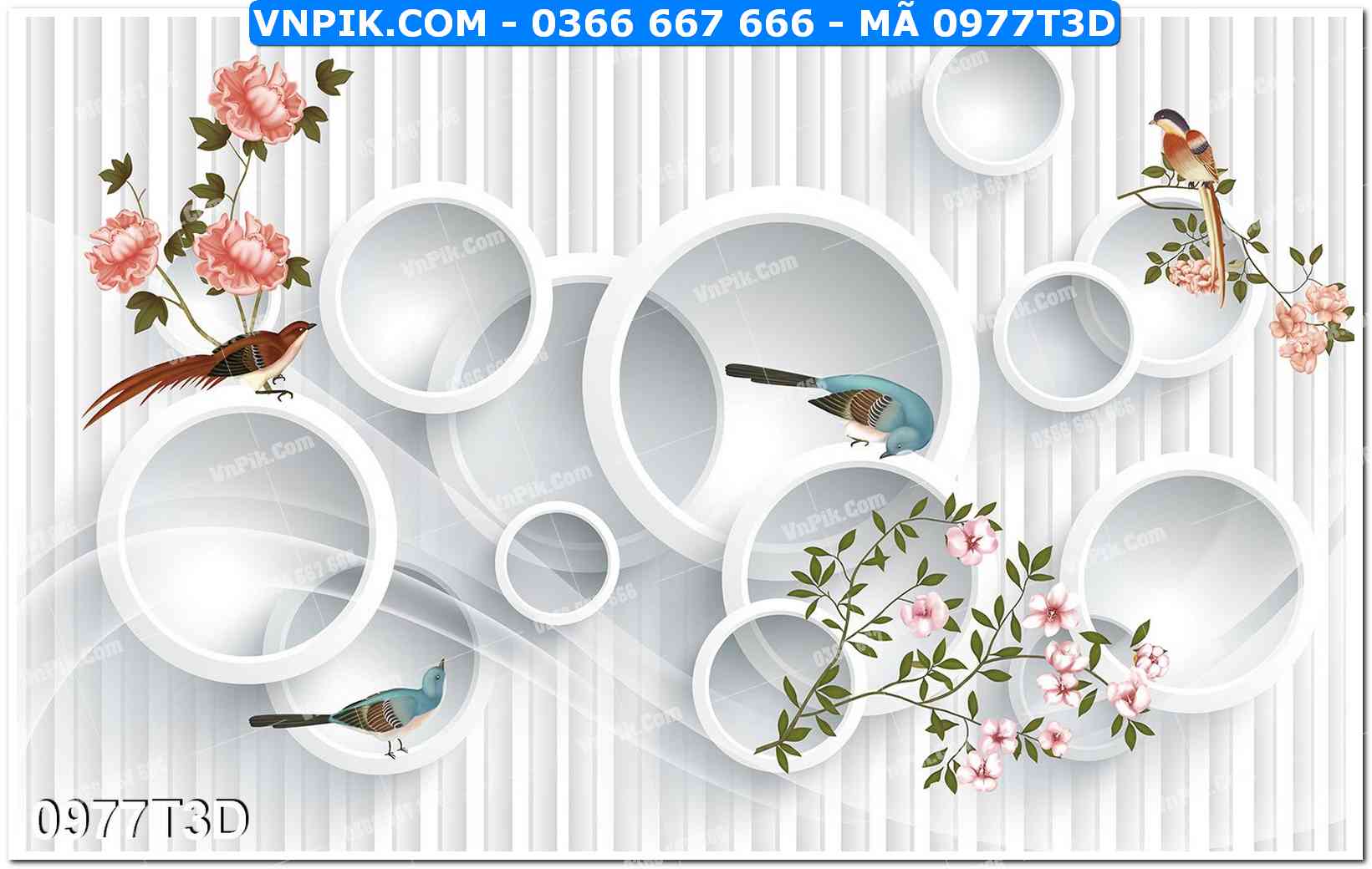 Trah Treo Tường – Tranh 3D Hiện Đại 0977T3D