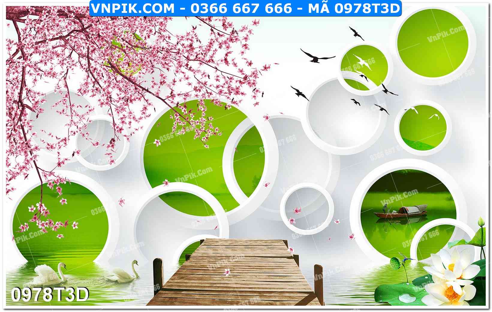 Trah Treo Tường – Tranh 3D Hiện Đại 0978T3D