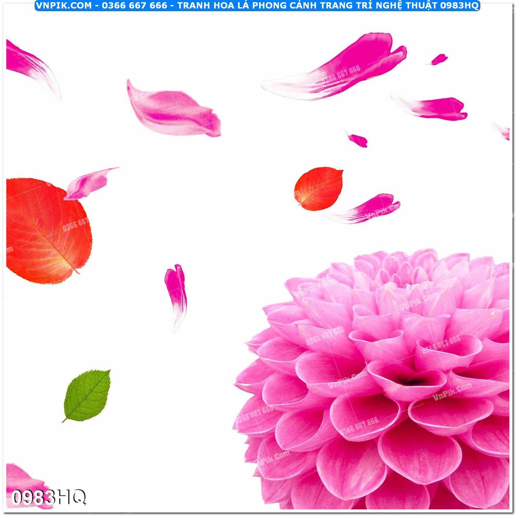 Tranh hoa lá phong cảnh trang trí nghệ thuật 0983HQ