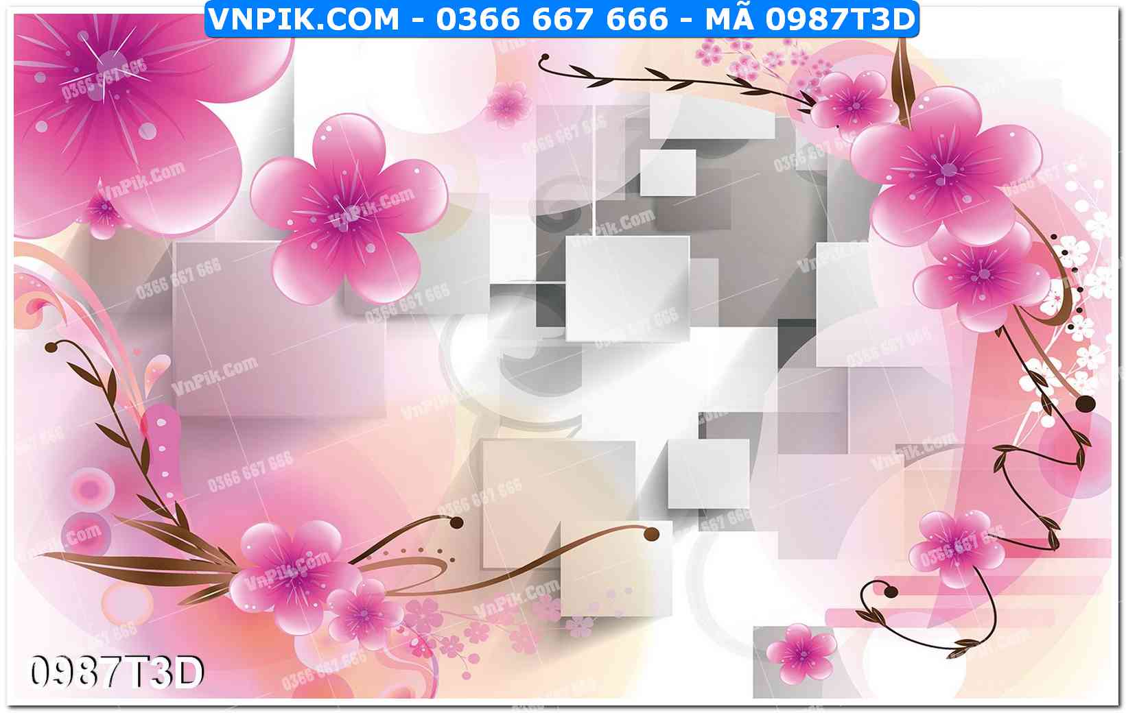 Trah Treo Tường – Tranh 3D Hiện Đại 0987T3D