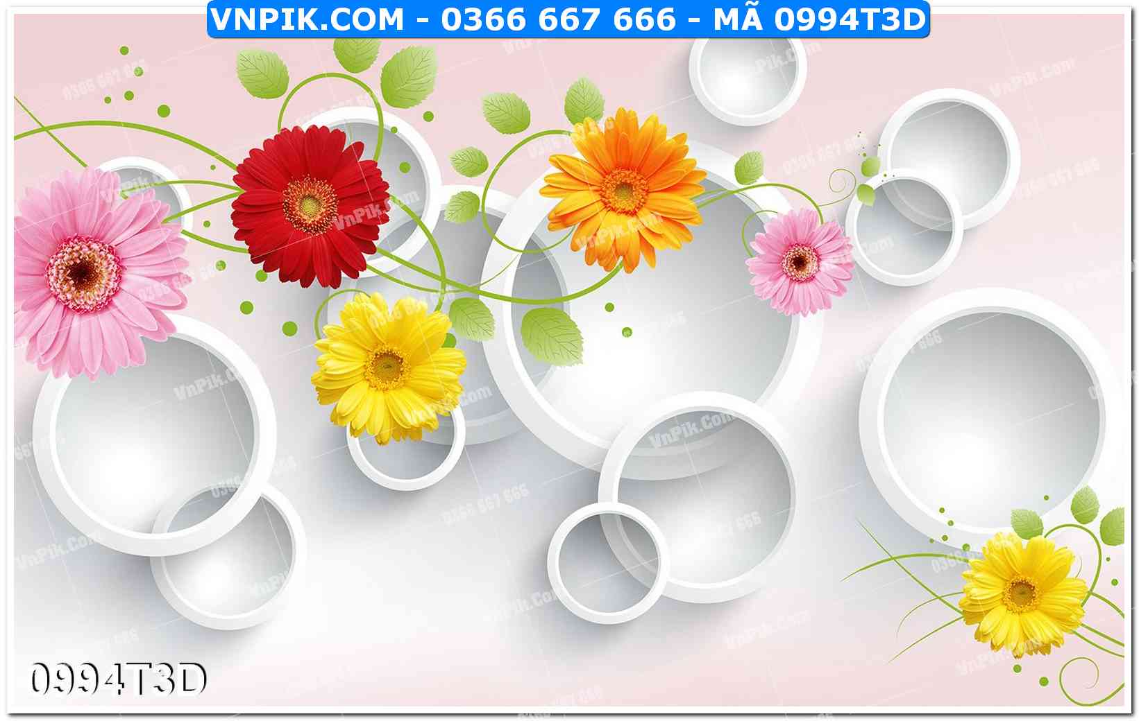 Trah Treo Tường – Tranh 3D Hiện Đại 0994T3D