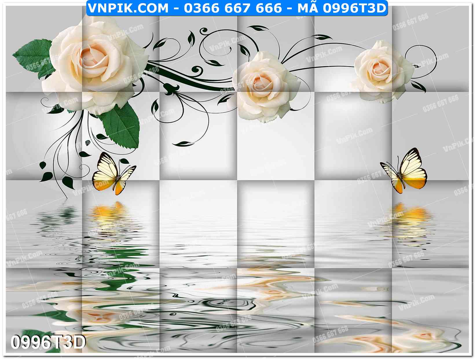 Trah Treo Tường – Tranh 3D Hiện Đại 0996T3D