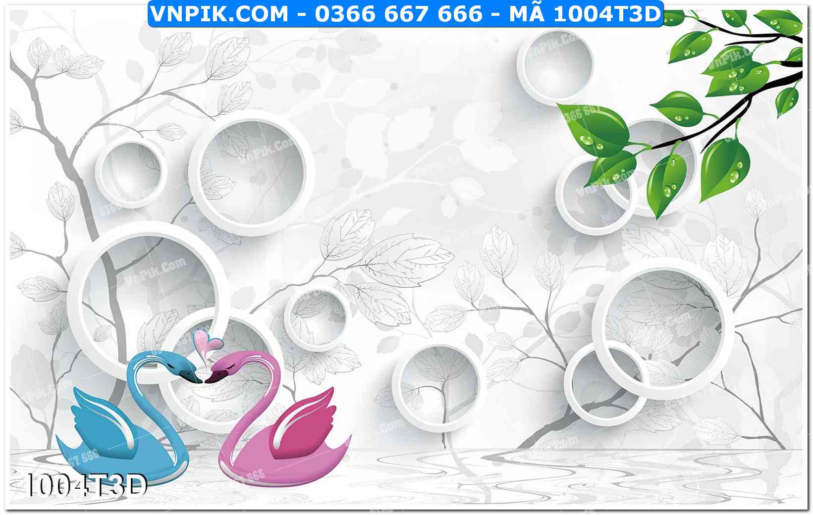 Trah Treo Tường – Tranh 3D Hiện Đại 1004T3D