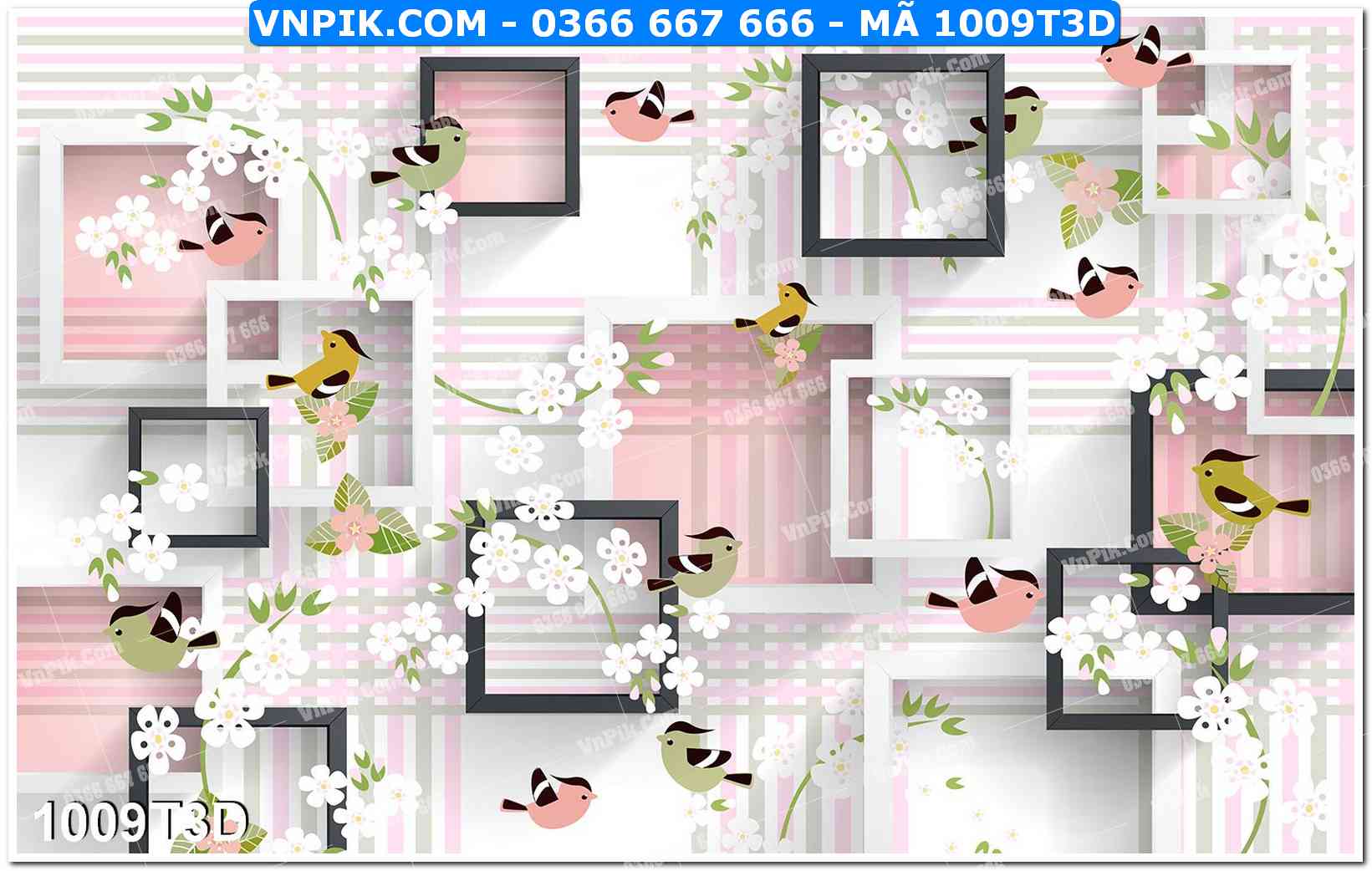 Trah Treo Tường – Tranh 3D Hiện Đại 1009T3D