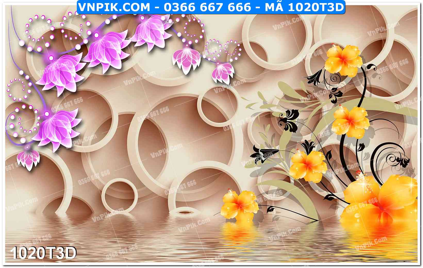 Trah Treo Tường – Tranh 3D Hiện Đại 1020T3D