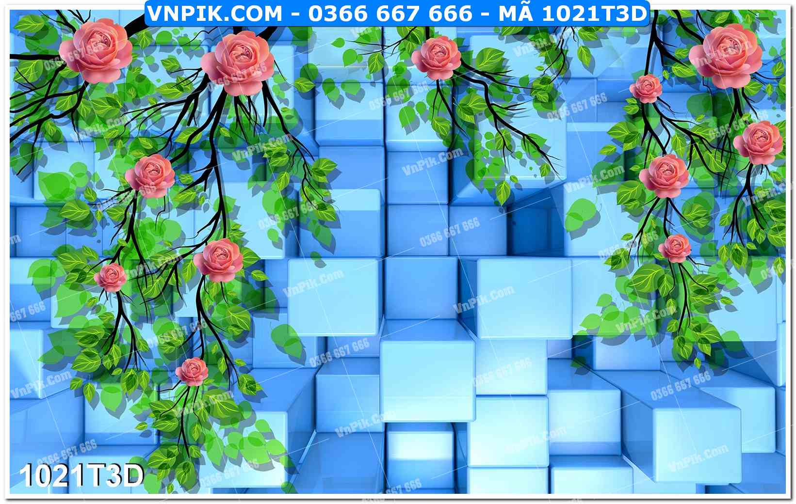 Trah Treo Tường – Tranh 3D Hiện Đại 1021T3D