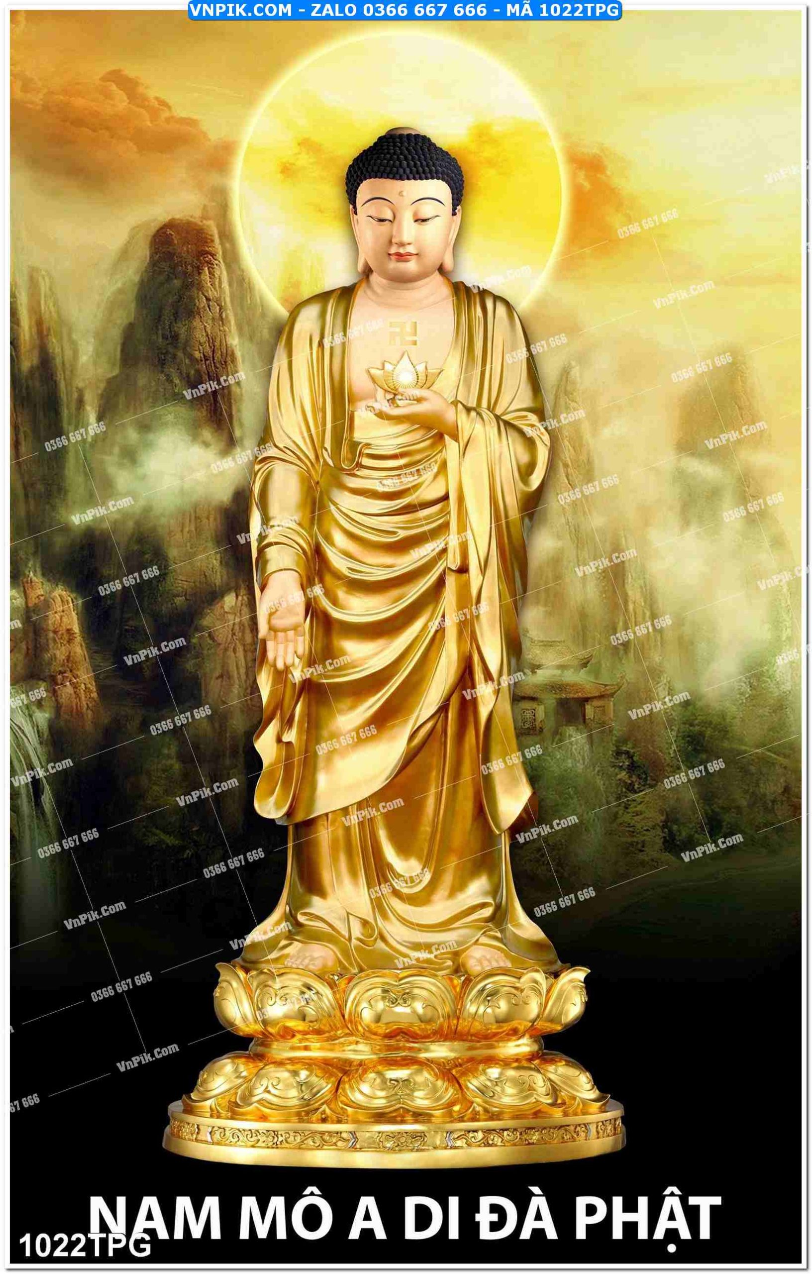 Tranh Phật Giáo Treo Tường – Tranh Bồ Tát Mã File 1022TPG