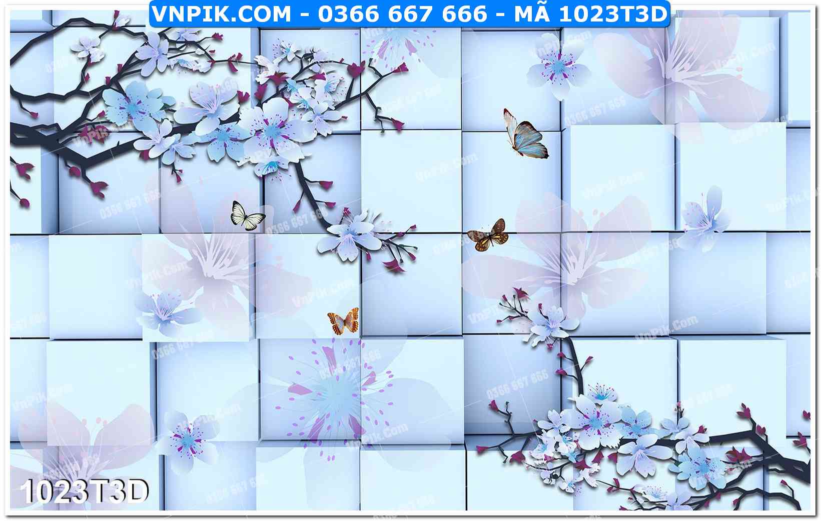 Trah Treo Tường – Tranh 3D Hiện Đại 1023T3D