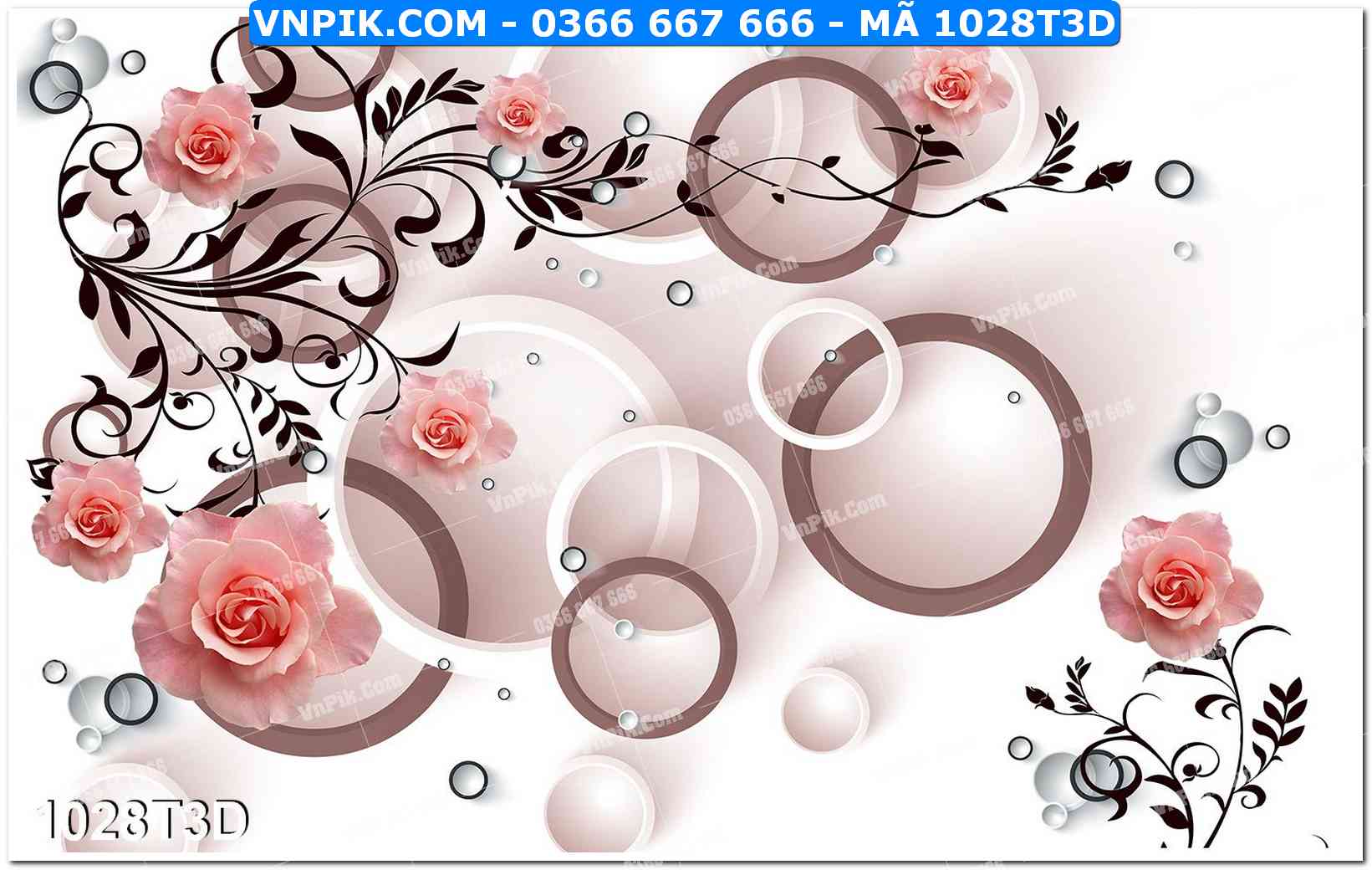 Trah Treo Tường – Tranh 3D Hiện Đại 1028T3D
