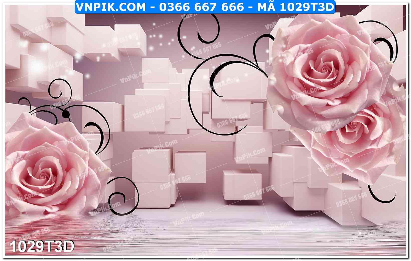 Trah Treo Tường – Tranh 3D Hiện Đại 1029T3D