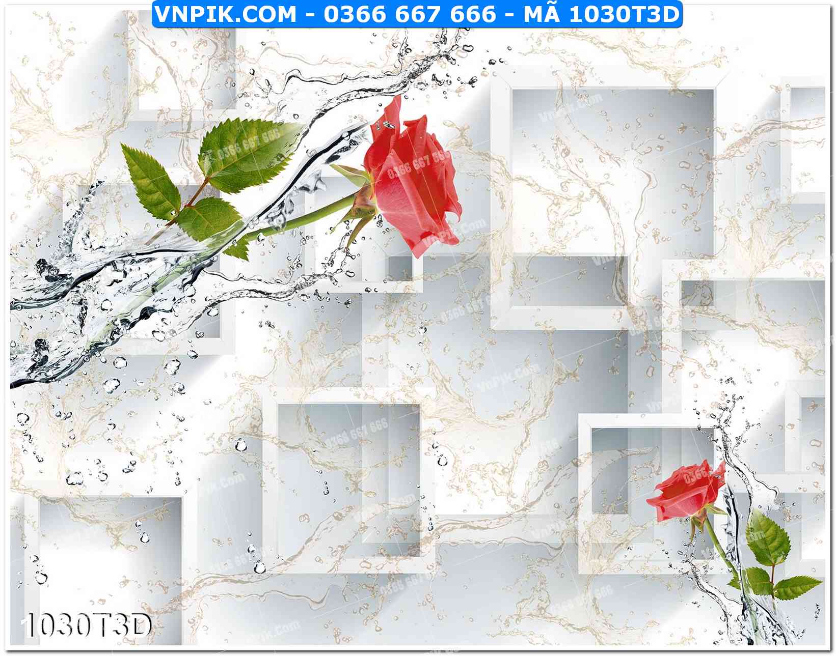 Trah Treo Tường – Tranh 3D Hiện Đại 1030T3D