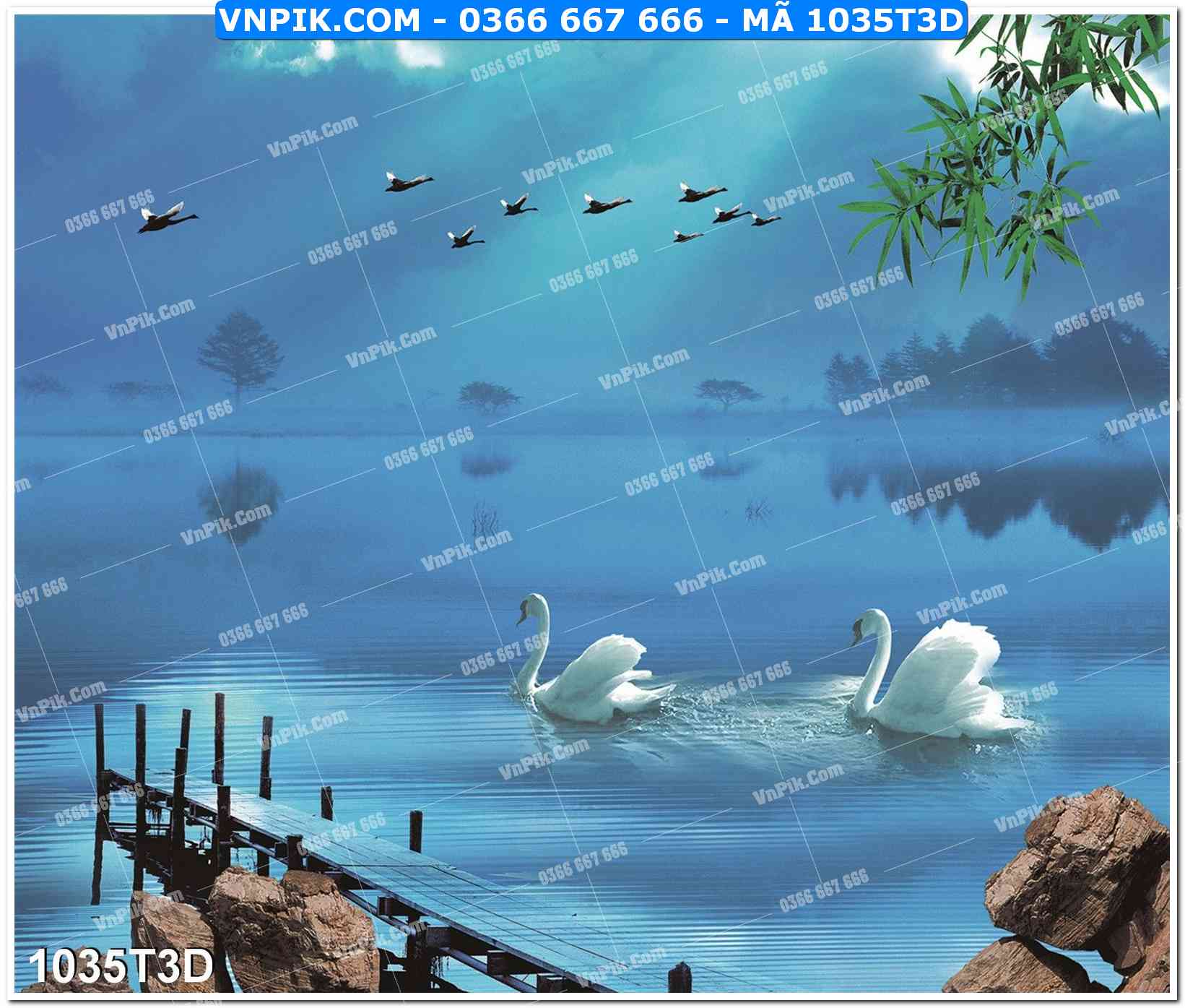 Trah Treo Tường – Tranh 3D Hiện Đại 1035T3D