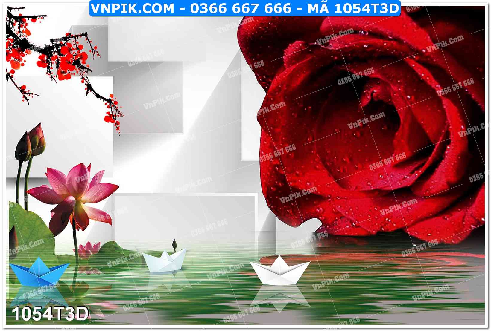 Trah Treo Tường – Tranh 3D Hiện Đại 1054T3D