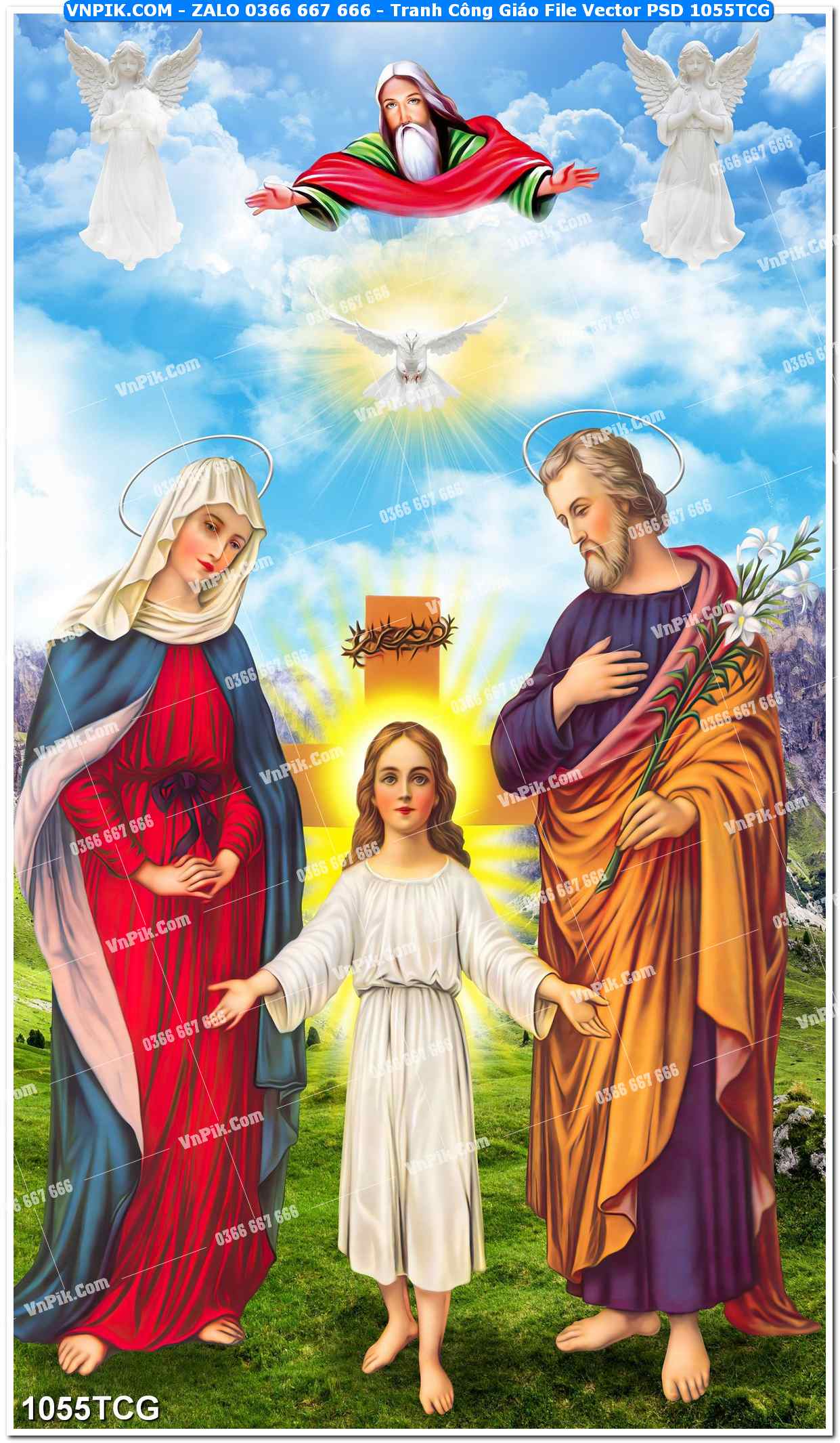 Tranh Công Giáo – Hình Công Giáo Treo Tường Đẹp File PSD 1055TCG