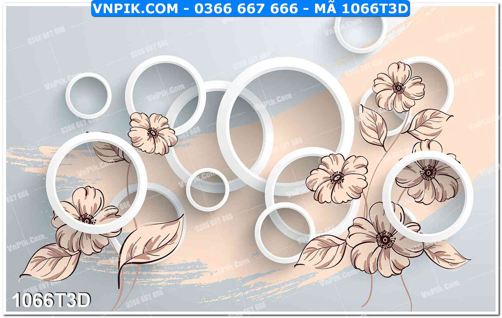 Trah Treo Tường – Tranh 3D Hiện Đại 1066T3D