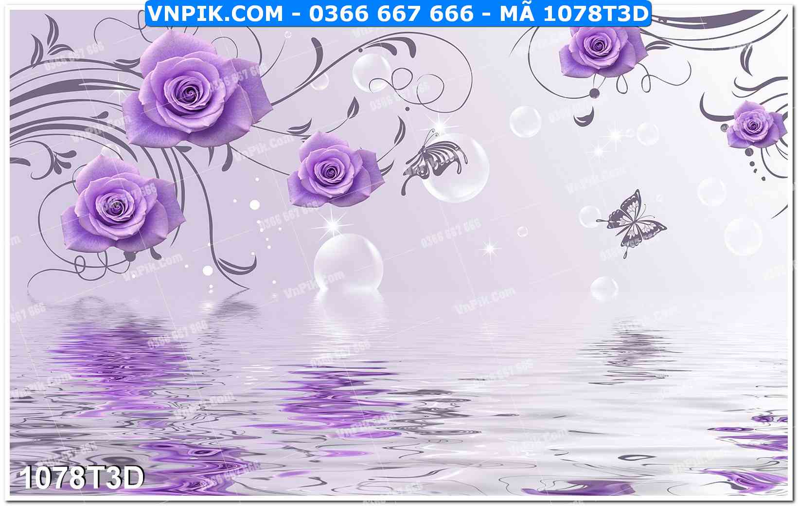 Trah Treo Tường – Tranh 3D Hiện Đại 1078T3D